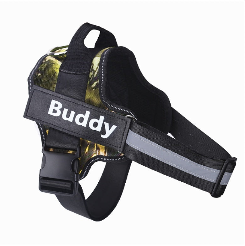 Personalized Dog Harness NO PULL Reflective Breathable Adjustable Pet Harness Vest For Small Large Dog Custom Patch Pet Supplies - 7 - CJ