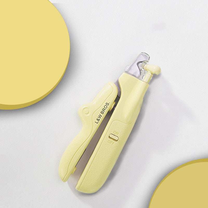 Pet Nail Clippers With LED Light Dogs Cat Nail Scissors Professional Trimmer Tool Care Grooming Supplies - 0 - CJ - Yellow - BM990221 - CJMY149512103CX