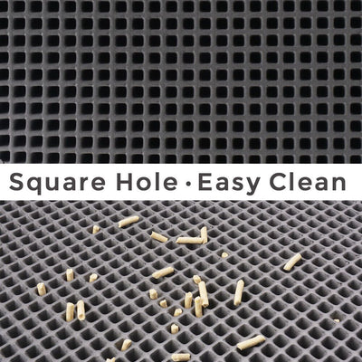 Kitty Cat Litter Mat Trapping Honeycomb Double Layer Design Waterproof Double Layer EVA Cat Litter Pad Waterproof Non - slip Sand Basin Filter Kitten Dog Washable Mattress - 5 - CJ