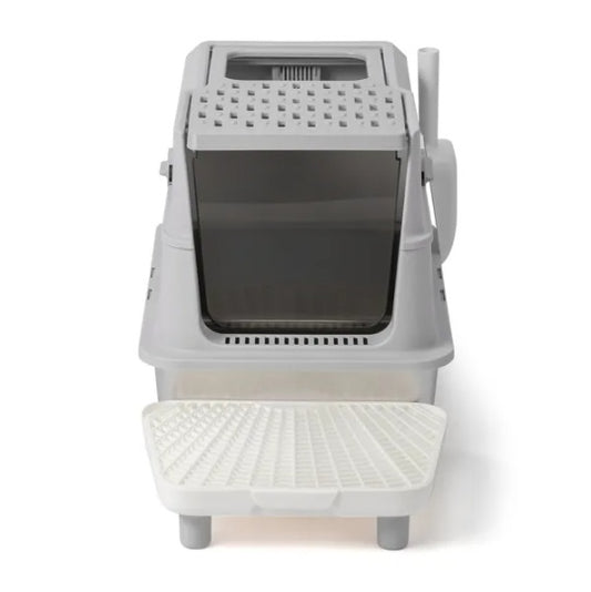 Stainless Steel Cat Litter Box, Covered Extra Large Cat Litter Box Enclosure, Metal Kitty Litter Boxes With Lid, Litter Scoop, And Filter Pedal, Anti - Leakage, Non - Stick, Easy To Clean - 5 - CJ