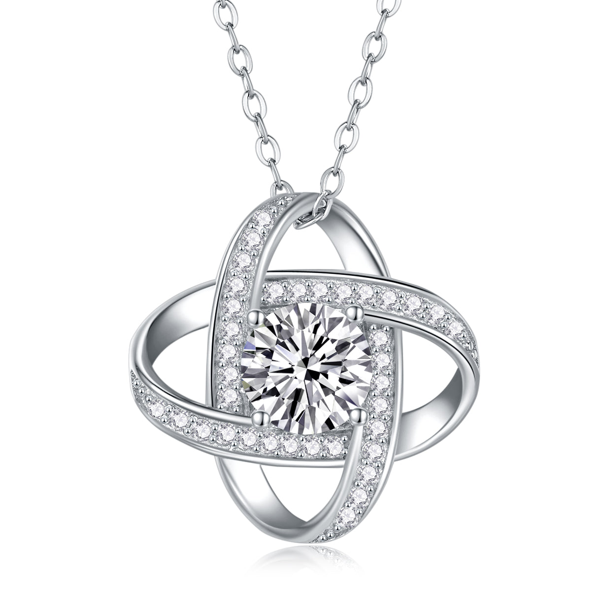 1Reciprocating - A Fashionable And Luxurious Diamond Jewelry Pendant Set With 1 - carat Moissanite S925 Sterling Silver And Platinum Plating Prohibit TikTok sales - 5 - cj