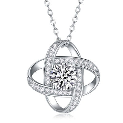 1Reciprocating - A Fashionable And Luxurious Diamond Jewelry Pendant Set With 1 - carat Moissanite S925 Sterling Silver And Platinum Plating Prohibit TikTok sales - 5 - cj