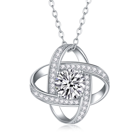1Reciprocating - A Fashionable And Luxurious Diamond Jewelry Pendant Set With 1 - carat Moissanite S925 Sterling Silver And Platinum Plating Prohibit TikTok sales - 5 - cj