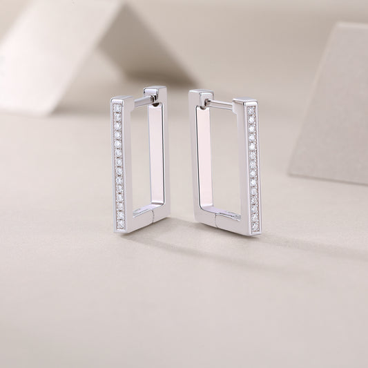 1Kokang - Fashionable And Luxurious Diamond Jewelry With Moissanite S925 Sterling Silver And Platinum - plated Stud Earrings Prohibit TikTok sales - 5 - cjdropshipping
