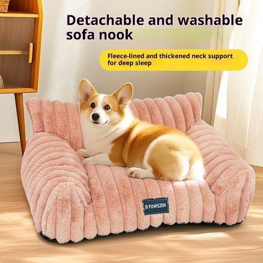 Pet Bed Rabbit Plush Removable And Washable Large Kennel - 0 - CJ