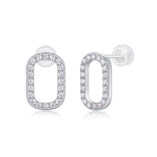 1Return To Simplicity - Fashionable, Trendy And Affordable Jewelry Set With Moissanite S925 Sterling Silver And Platinum - plated Stud Earrings Prohibit TikTok sales - 5 - cjdropshipping