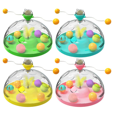 Meows Windmill Funny Cat Toys Interactive Multifunctional Turntable Pet Educational Toys With Catnip Luminous Ball Pinwheel Toys Pet Products - 0 - CJ
