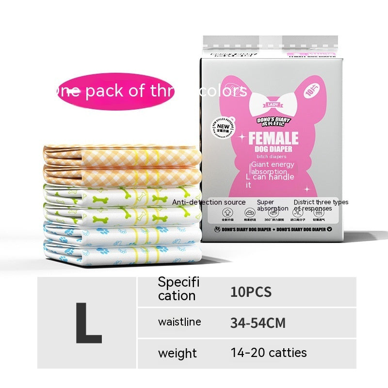 Disposable Female Dog Urinary Diaper Physiological Pants - 0 - CJ - Female dog upgrade - L - CJGY189006514NM