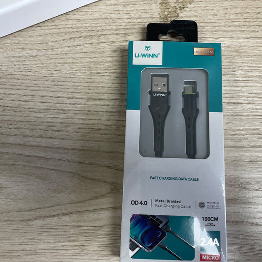 L203 Micro USB Cable 2.4A 1M Black USB 3.0 UWINN - 5 - CJ