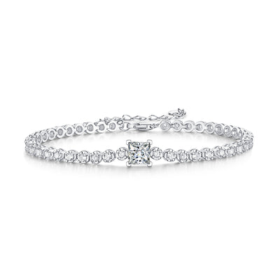 1Rubik’s Cube Luxury Fashion Mosan Diamond Silver Jewelry Comparable To Natural Diamond Bracelet Prohibit TikTok sales - 5 - CJ