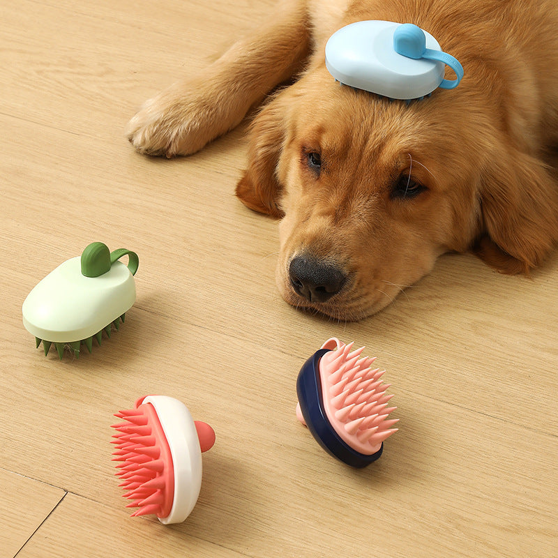 Soft Silicone Pets Hair Remover Comb Handheld Bath Shower Hair Shampoo Massage Brush For Dogs Cats Cleaning Tools Pet Products - 0 - CJ