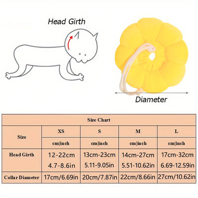 Cat Small Dog Recovery Collar, Cute Sunflower Neck Cone After Surgery, Adjustable Pet E Collar, Wound Healing Protective Cone Surgery Recovery Elizabethan Collars For Small Pets - 5 - CJ
