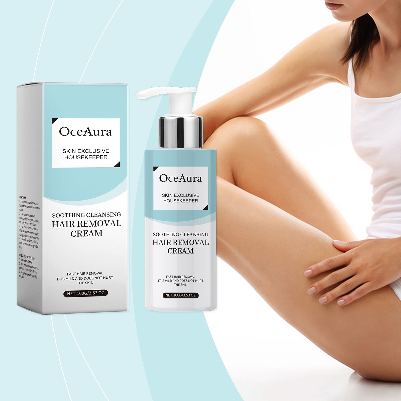 OceAura Gentle Treatment Hair Removal Cream Armpit Leg Armpit Leg Hair All Body Hair Removal Treatment Spray - 5 - CJ