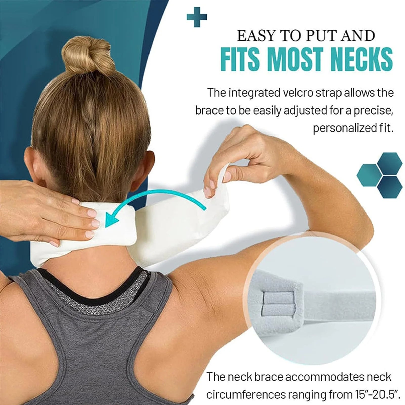 Neck Brace For Neck Pain And Support, Neck Support Brace, Adjustable Cervical Collar Soft Foam Neck Brace Support Adjustable Braces With Replacement Cover For Home School Office Travel - 5 - CJ