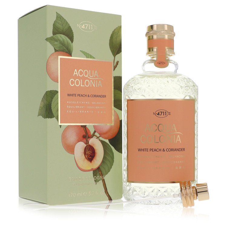 4711 Acqua Colonia White Peach & Coriander by 4711 Eau De Cologne Spray (Unisex) 5.7 oz