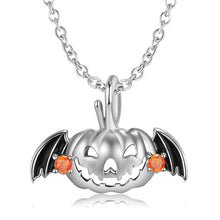 S925 Sterling Silver Drip Glue Hollow Flying Pumpkin Necklace Exquisite Halloween Jewelry - 4 - https://x.com/titan_prim62775J