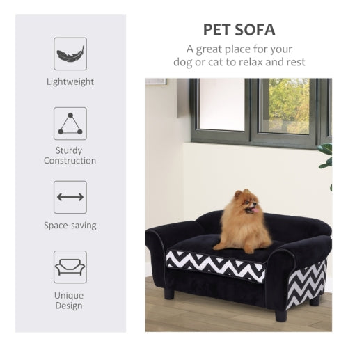 PawHut Dog Sofa Bed For XS - Sized Dogs, Cat Sofa With Soft Cushion, Pet Chair Lounge With Washable Cover, Removable Legs, Wooden Frame - 5 - cjdroshippping