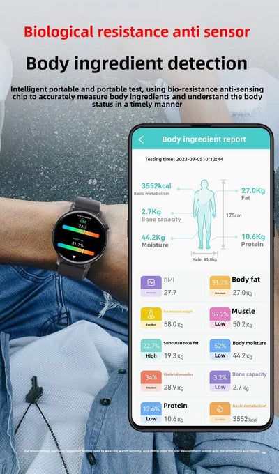 1.41 - inch Health Smartwatch Fitness Tracker And Heart Rate - blood Oxygen - blood Pressure - sleep Monitor - 5 - CJ