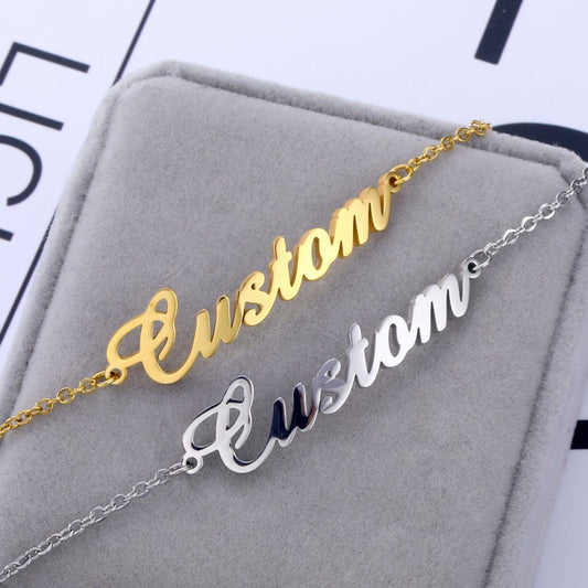 Personalized DIY Custom Name Bracelet Stainless Steel - 7 - CJ