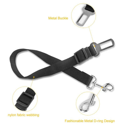 2Pcs Pet Dog Seat Belt Leash Adjustable Pet Dog Cat Safety Leads Harness - 5 - CJ