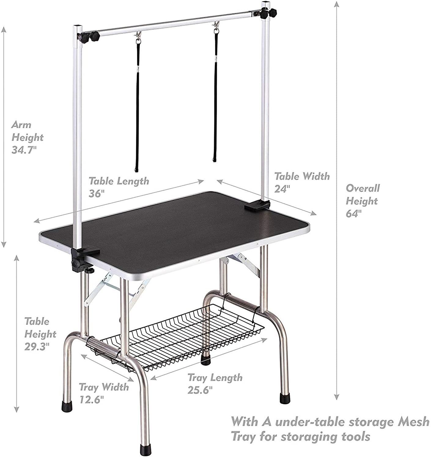 Portable Professional Dog Pet Grooming Table Adjustable Heavy Duty - 5 - CJ