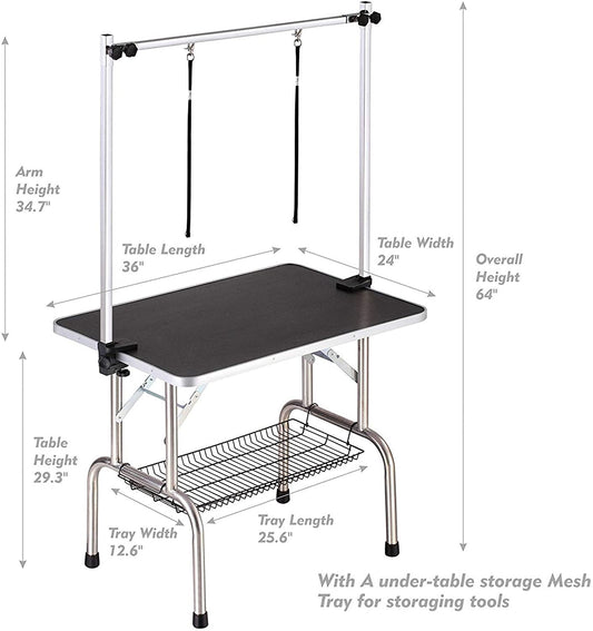 Portable Professional Dog Pet Grooming Table Adjustable Heavy Duty - 5 - CJ