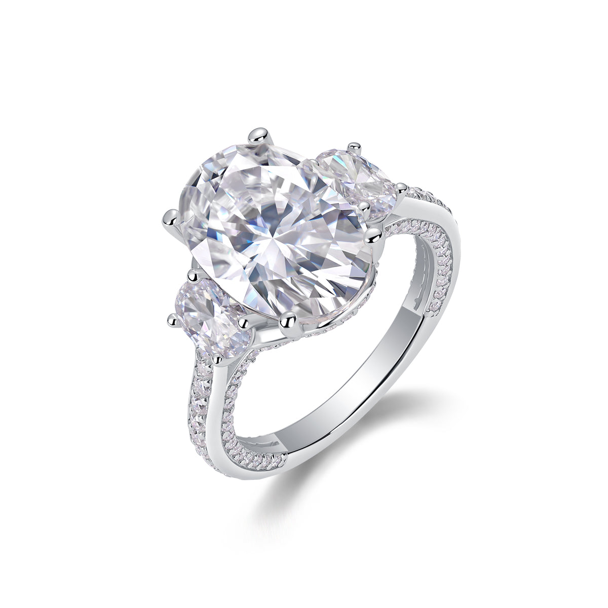 1Crown Of Radiance - A Fashionable And Luxurious Jewelry Accessory Set With Moissanite S925 Sterling Silver And Platinum - plated Diamond Prohibit TikTok sales - 5 - CJ