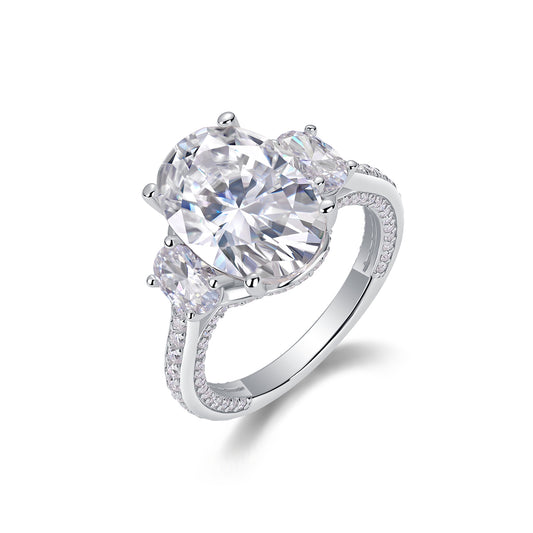 1Crown Of Radiance - A Fashionable And Luxurious Jewelry Accessory Set With Moissanite S925 Sterling Silver And Platinum - plated Diamond Prohibit TikTok sales - 5 - CJ