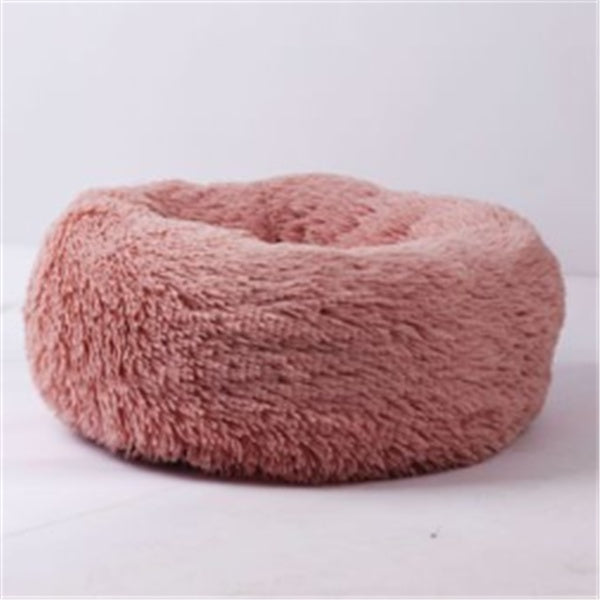 Round Long Hairy Autumn And Winter Nest Pad Cat Mattress - 0 - CJ - Pink - 120cm - CJJJCWMY00276 - Pink - 120cm