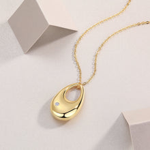 1Evening Love - A Fashionable And Trendy Diamond Pendant Necklace Set With Moissanite S925 Sterling Silver And Gold Plating Prohibit TikTok sales - 5 - CJ