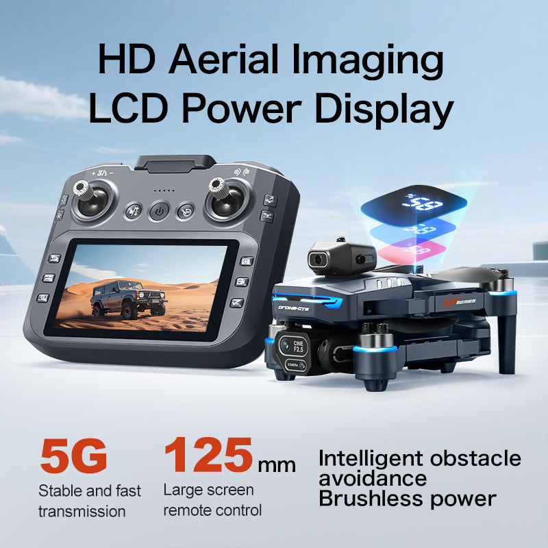 GT8 Brushless Motor Drone With 6K HD Camera & 5G FPV Transmission Free RC Quadcopter, Obstacle Avoidance, Altitude Hold One-Key Return To Foldable For Aerial Photography