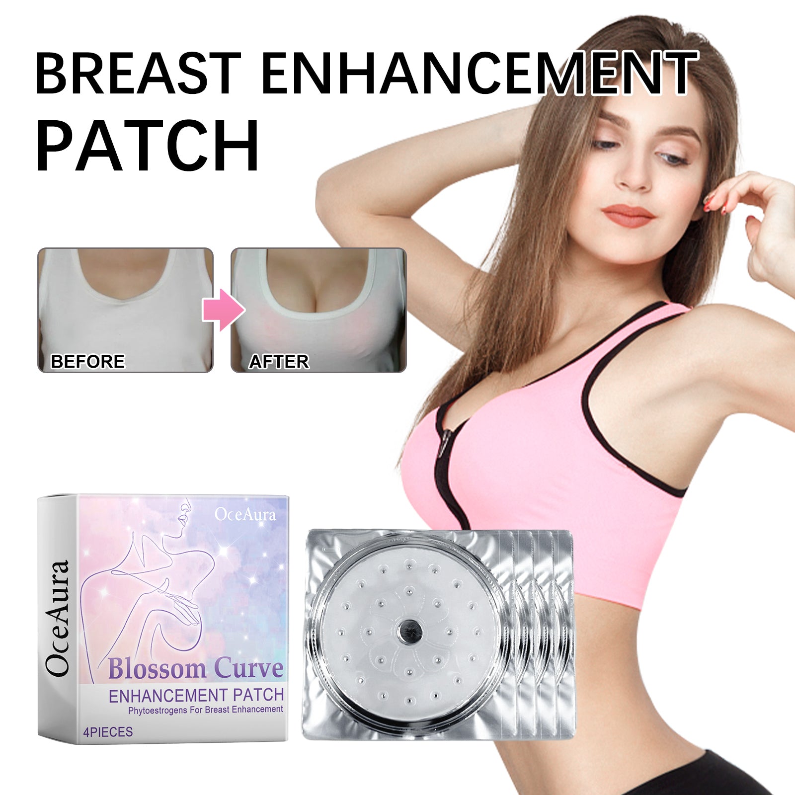 OceAura Blossom Curve Enhancement Patch, Lift Chest Firming And Volumizing Gathering Anti - Sagging Firm Full Breathable Breast Patch - 5 - CJ