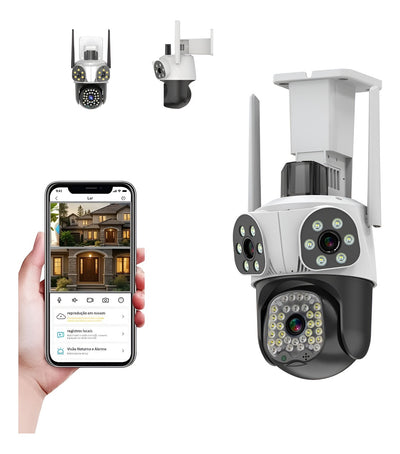 Hardline Security Cameras Dual Lens 2 - in - 1 Lenses - White - 5 - CJ