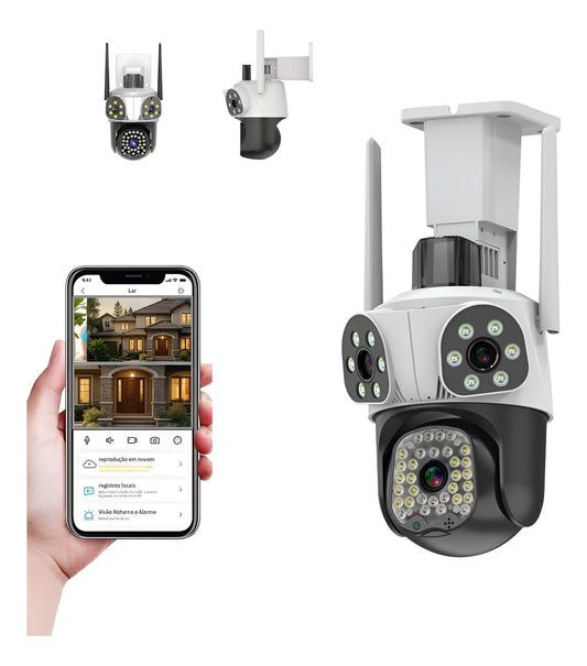 Hardline Security Cameras Dual Lens 2 - in - 1 Lenses - White - 5 - CJ