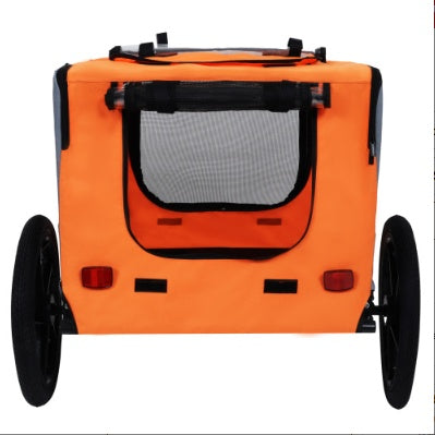 Utdoor Heavy Duty Collapsible Pet Bike Trailer With 16 - Inch All Terrain Wheels & Universal Hitch   Foldable Dog Cargo Carrier Cart For Bicycles - 5 - CJ