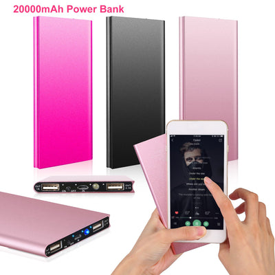 20000mAh Power Bank Ultra - thin External Battery Pack Phone Charger Dual USB Port - 5 - CJ