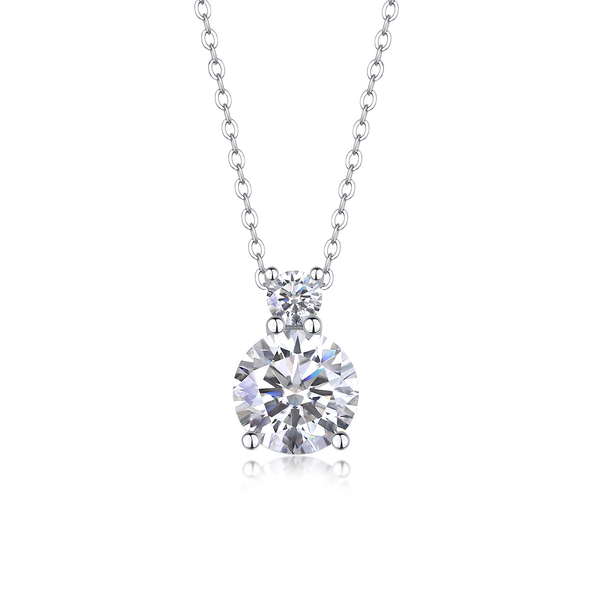 1Jazz Manor - A Fashionable And Luxurious Diamond Jewelry Piece Set With 3 - carat Moissanite S925 Sterling Silver And Platinum - plated Pendant Prohibit TikTok sales - 5 - cj