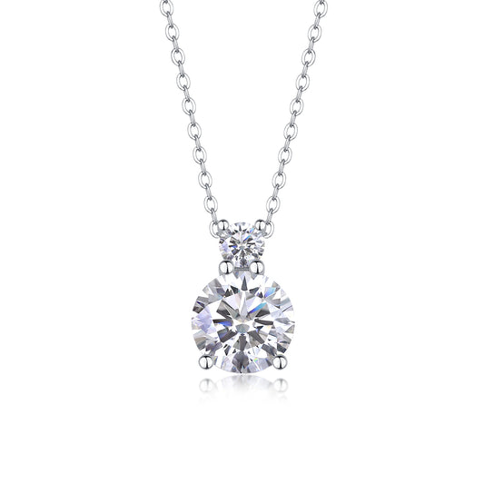 1Jazz Manor - A Fashionable And Luxurious Diamond Jewelry Piece Set With 3 - carat Moissanite S925 Sterling Silver And Platinum - plated Pendant Prohibit TikTok sales - 5 - cj