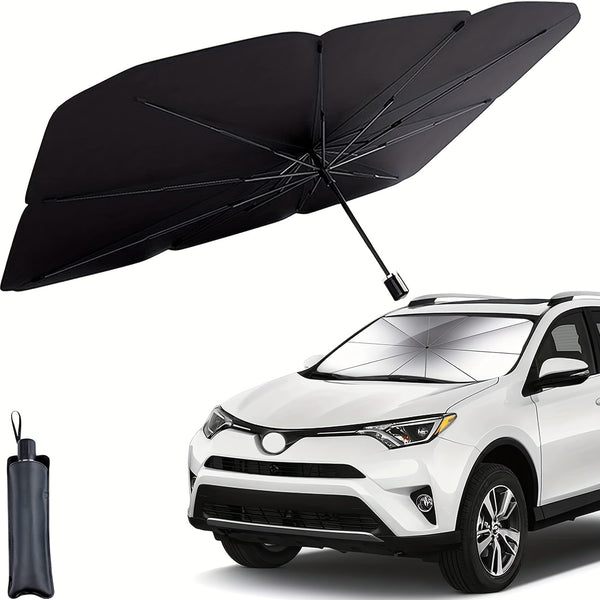 Foldable Car Windshield Sunshade Umbrella, Keep Vehicle Cool, Block UV Rays Protect Car Interior, Easy To Store And Use Heat Reduction, UV Protection, Easy Install - Universal Fit, Durable Material - 5 - CJ