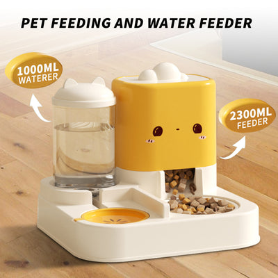 Super Cute Pink Cartoon Shaped Pet Feeding And Drinking Device, Filled With Cute Elements, Paired With Thoughtful Large Capacity Design, Easily Solves The Problem Of Pet Hunger And Thirst During Short - 5 - CJ