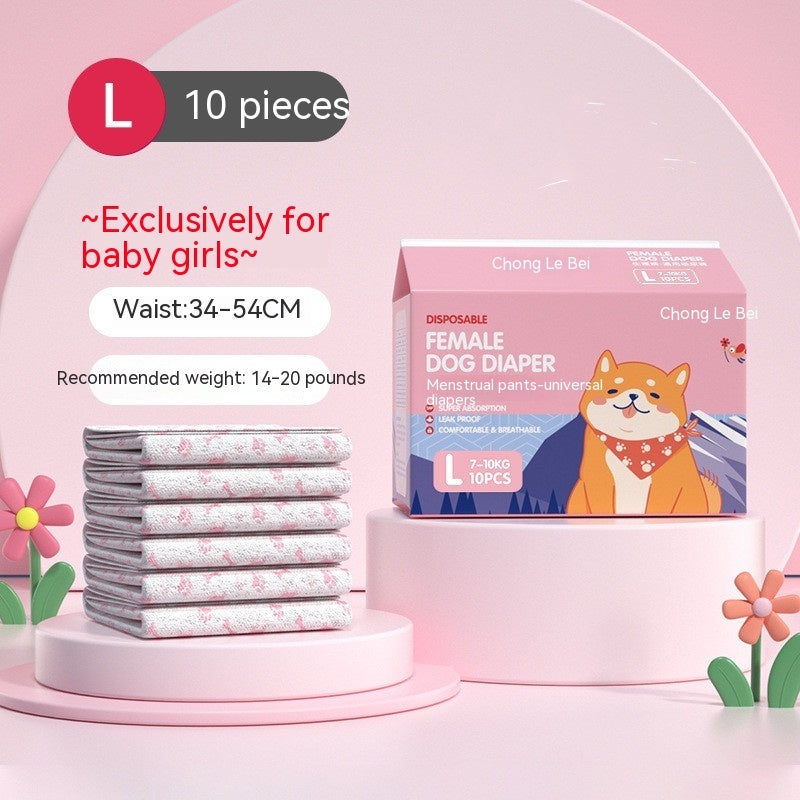 Disposable Female Dog Urinary Diaper Physiological Pants - 0 - CJ - Female dog - L - CJGY189006506FU