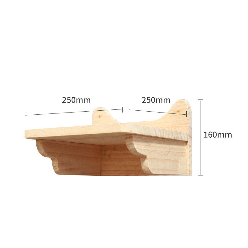 Pet Cat Climbing Frame Wall Type Solid Wood Wall Hanging Platform Ladder Pets Accessories - 0 - CJ - Small jumping platform - CJJT148790301AZ