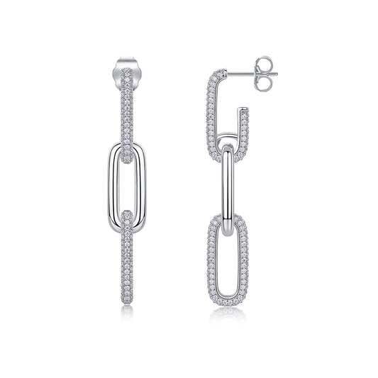 1Chain Luxury Fashion Diamond Earrings Stud Set With Mosan Diamond Silver Ornaments Prohibit TikTok sales - 5 - CJ