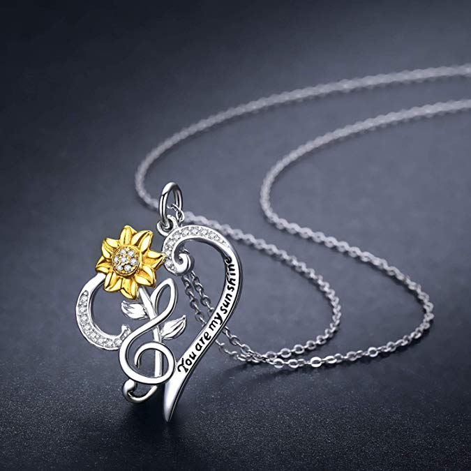 Sunflower Necklace S925 Sterling Silver - 0 - CJ - 925Silver 30PC - CJZBGJJE00380 - 925Silver 30PC