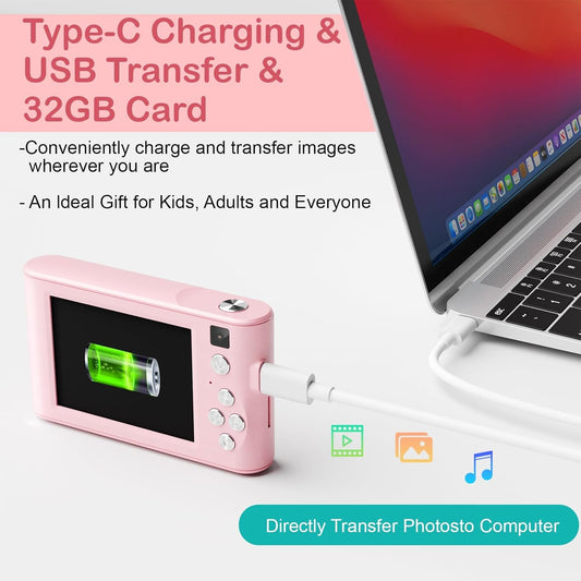 Kids Digital Camera Christmas Birthday Gifts With 32GB SD Card - 5 - CJ