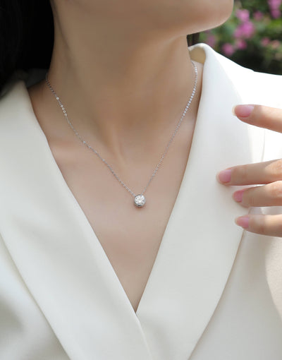 1Purity - A Fashionable And Luxurious Diamond Jewelry Pendant Set With 1 - carat Moissan Diamond S925 Sterling Silver Prohibit TikTok sales - 5 - cj