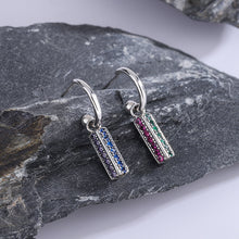 Long 925 Sterling Silver Colorful Lovely Earrings - 4 - CJ
