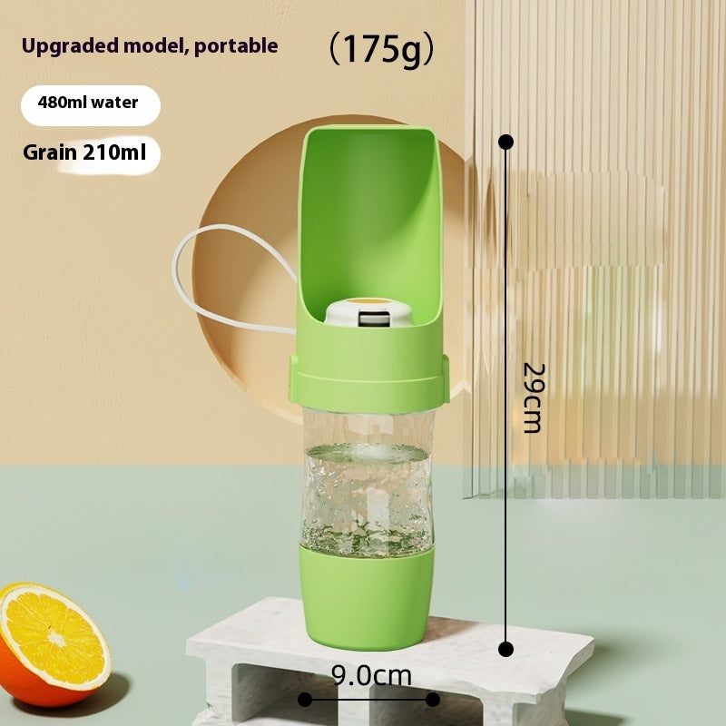 2 In 1 Travel Dog Water Bottle Pet Water Dispenser Feeder Drinking Feeder Dog Outing Water Feeder Pets Outdoor Portable Cup Pet Products - 0 - CJ