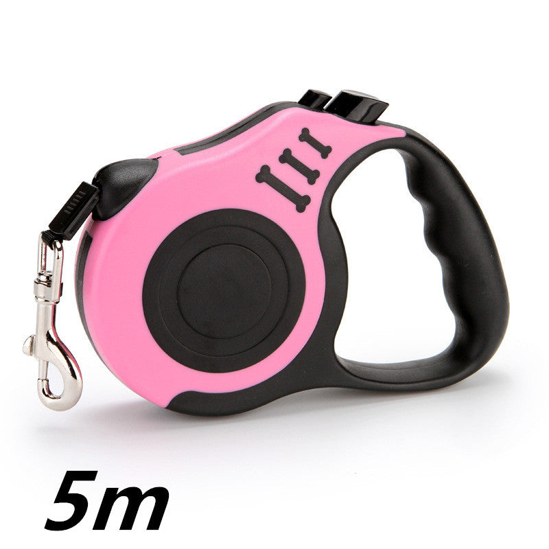 Pet Automatic Telescopic Traction Rope - 0 - CJ - Pink - 5m - CJJJCWGY00481 - Pink - 5m