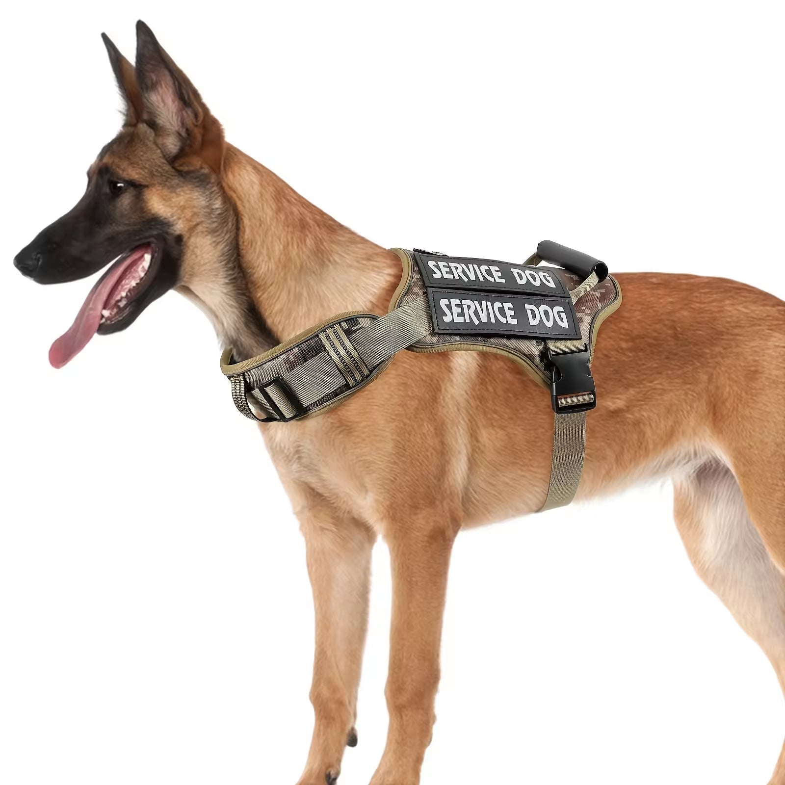 Tactical Service Dog Harness With Handle, No - Pull Adjustable Reflective Pet Vest Harness For Easy Walking And Training - 5 - CJ